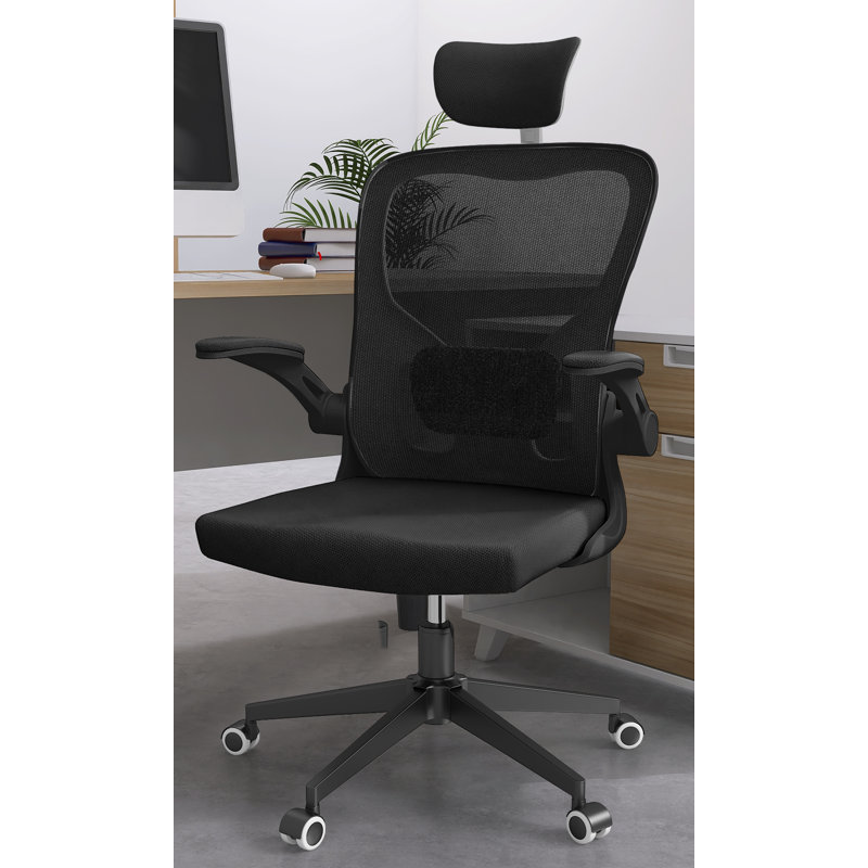 Wayfair office chairs with lumbar support discount